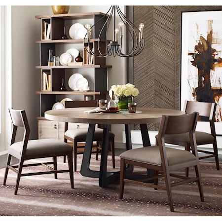 Contemporary Round Table and Chair Set
